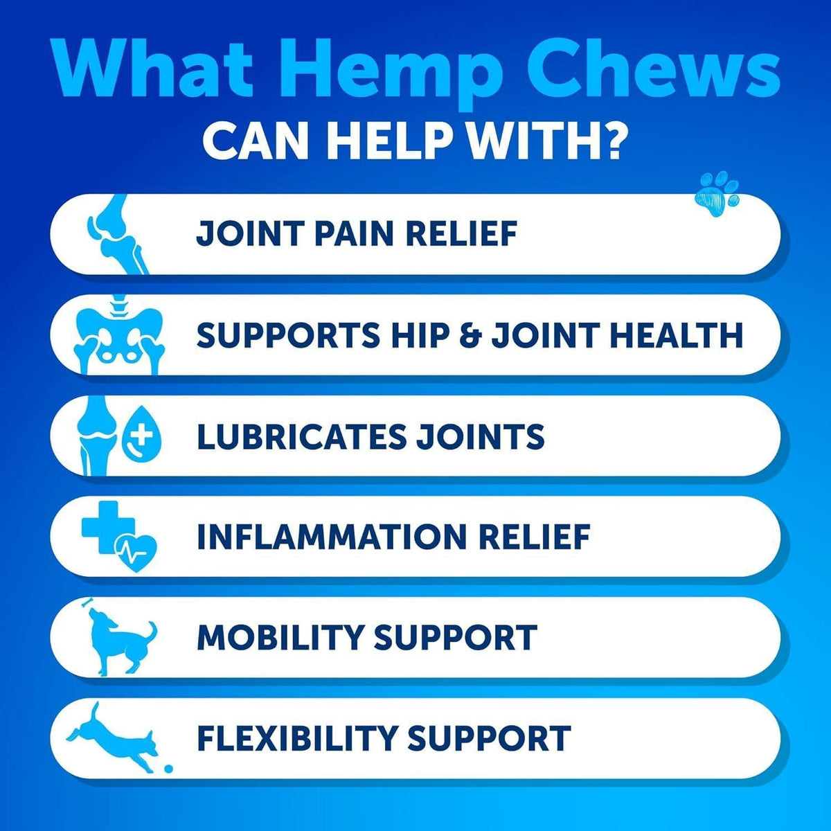Hemp Glucosamine Joint Support Chews for Dogs