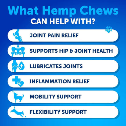 Hemp Glucosamine Joint Support Chews for Dogs