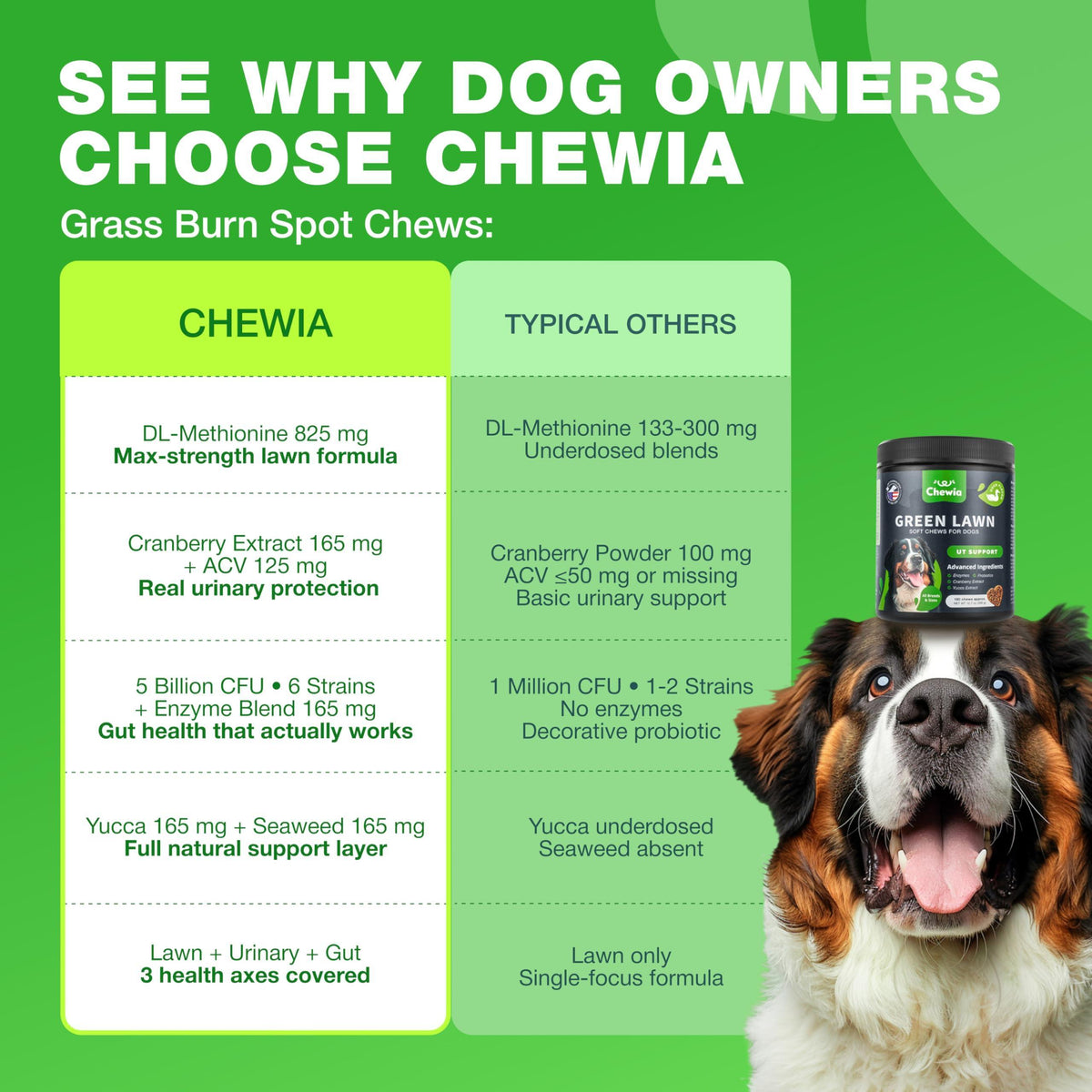 Grass Burn Spot Chews for Dogs – Lawn Saver