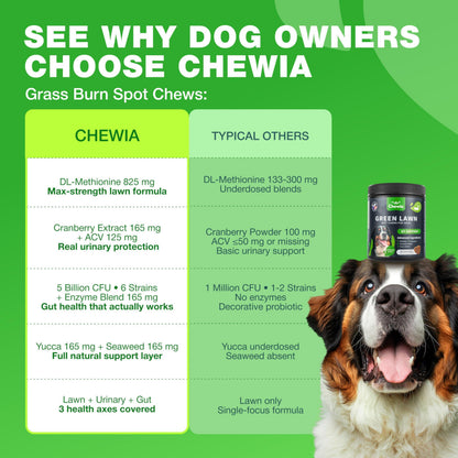 Grass Burn Spot Chews for Dogs – Lawn Saver