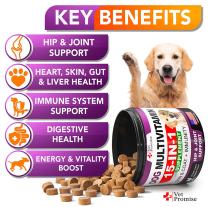 Dog Multivitamin Chews with Glucosamine for Joint Health