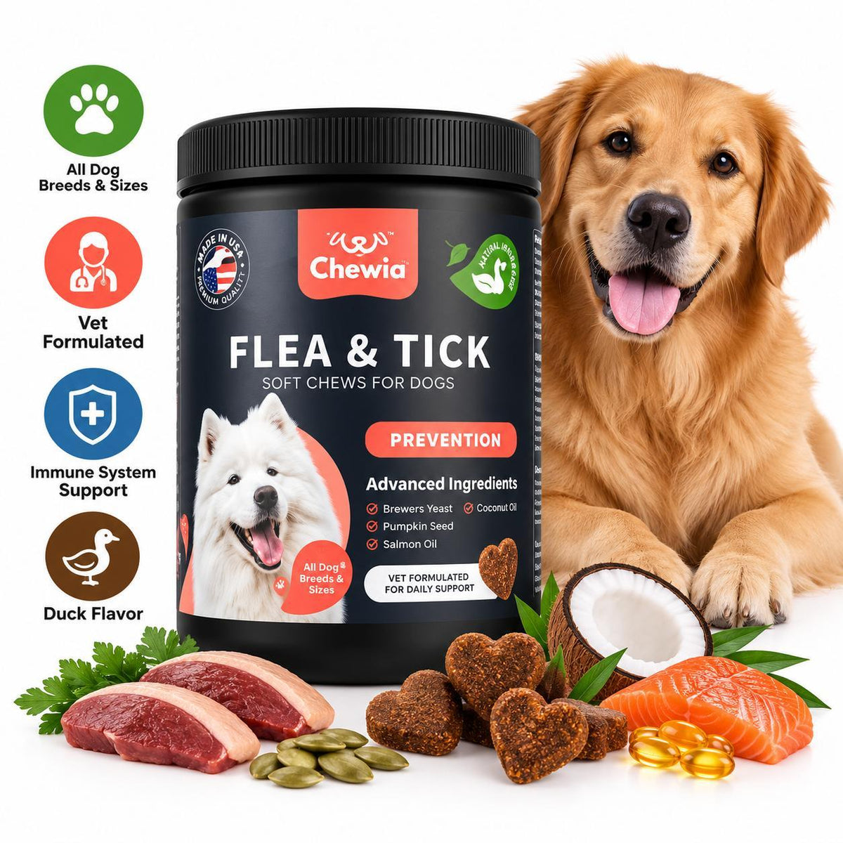 Dog Immune Support & Flea Care Soft Chews