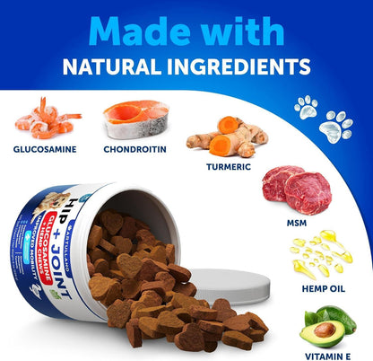 Hemp Glucosamine Joint Support Chews for Dogs