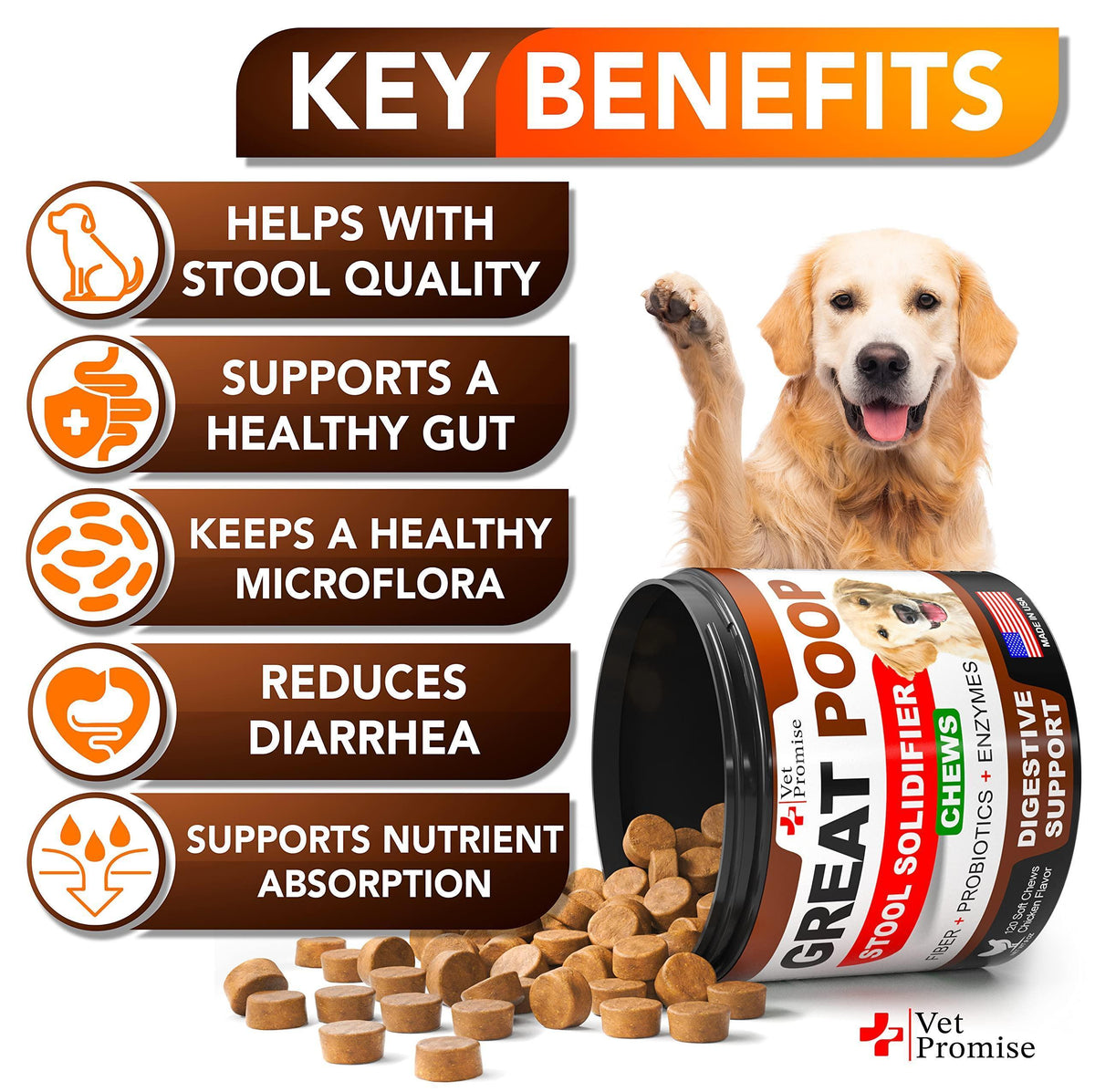 Dog Probiotics for Healthy Gut & Firm Stool