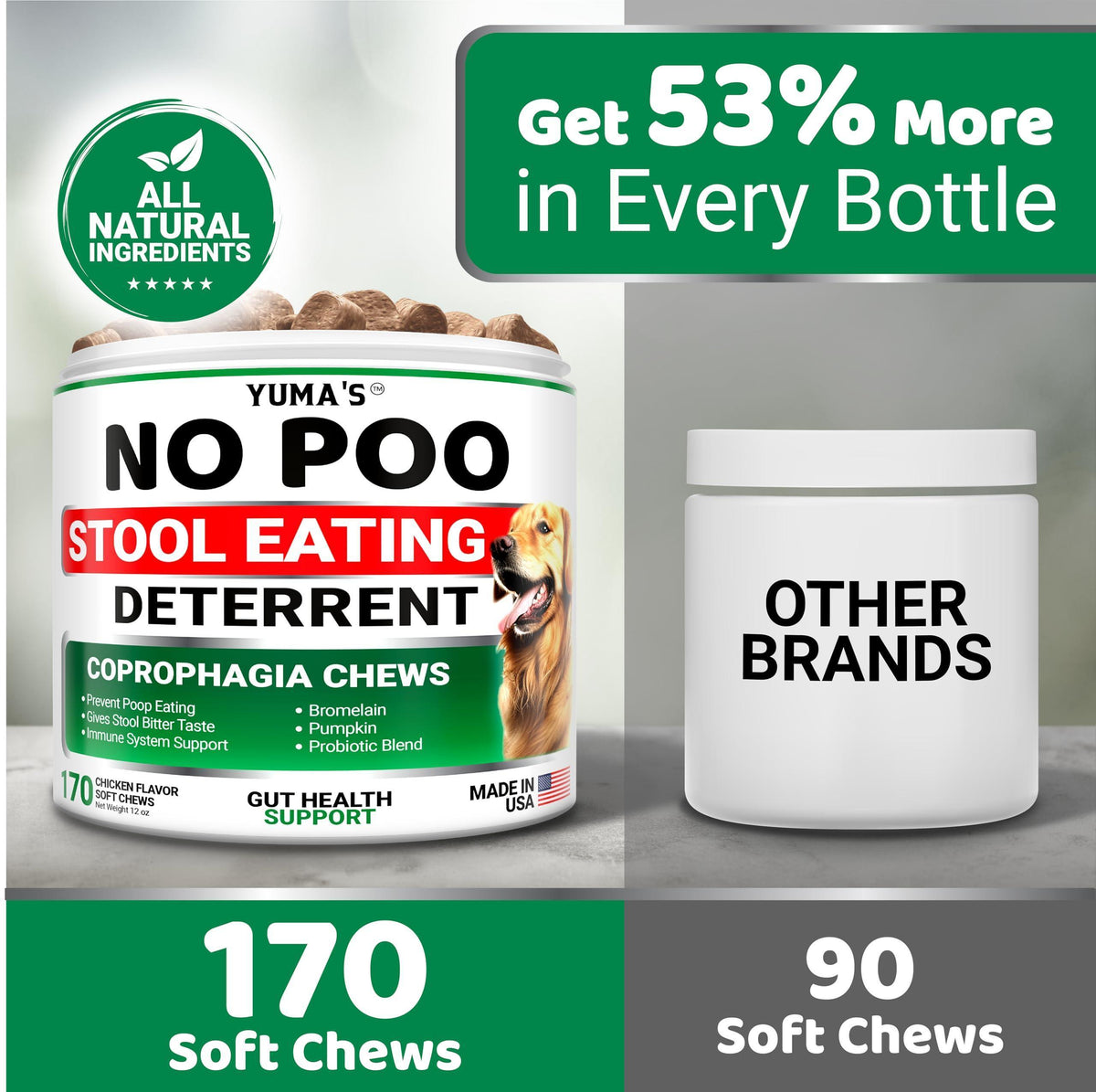 No Poo Chews for Dogs, 170 Ct
