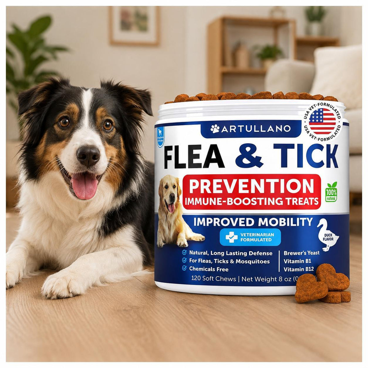 Natural Flea & Tick Chews for Dogs