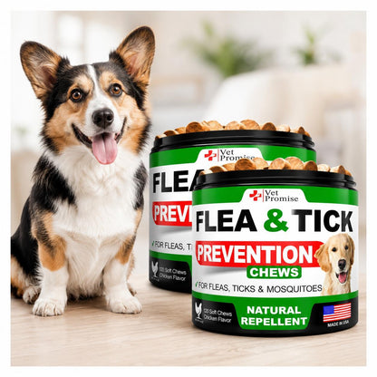 2-Pack Flea & Tick Prevention Chewables for Dogs