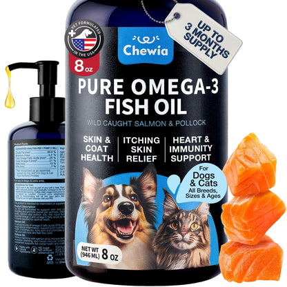 Omega 3 Fish Oil for Dogs & Cats – Healthy Skin & Coat Support