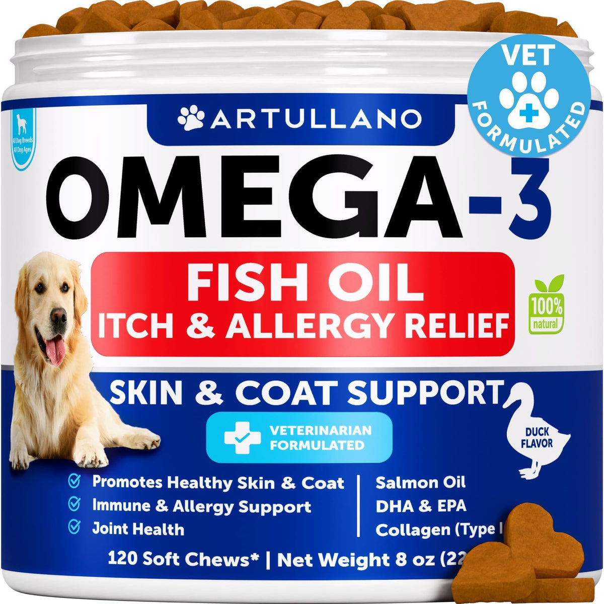 Omega Canine Fish Oil Skin & Coat Chews