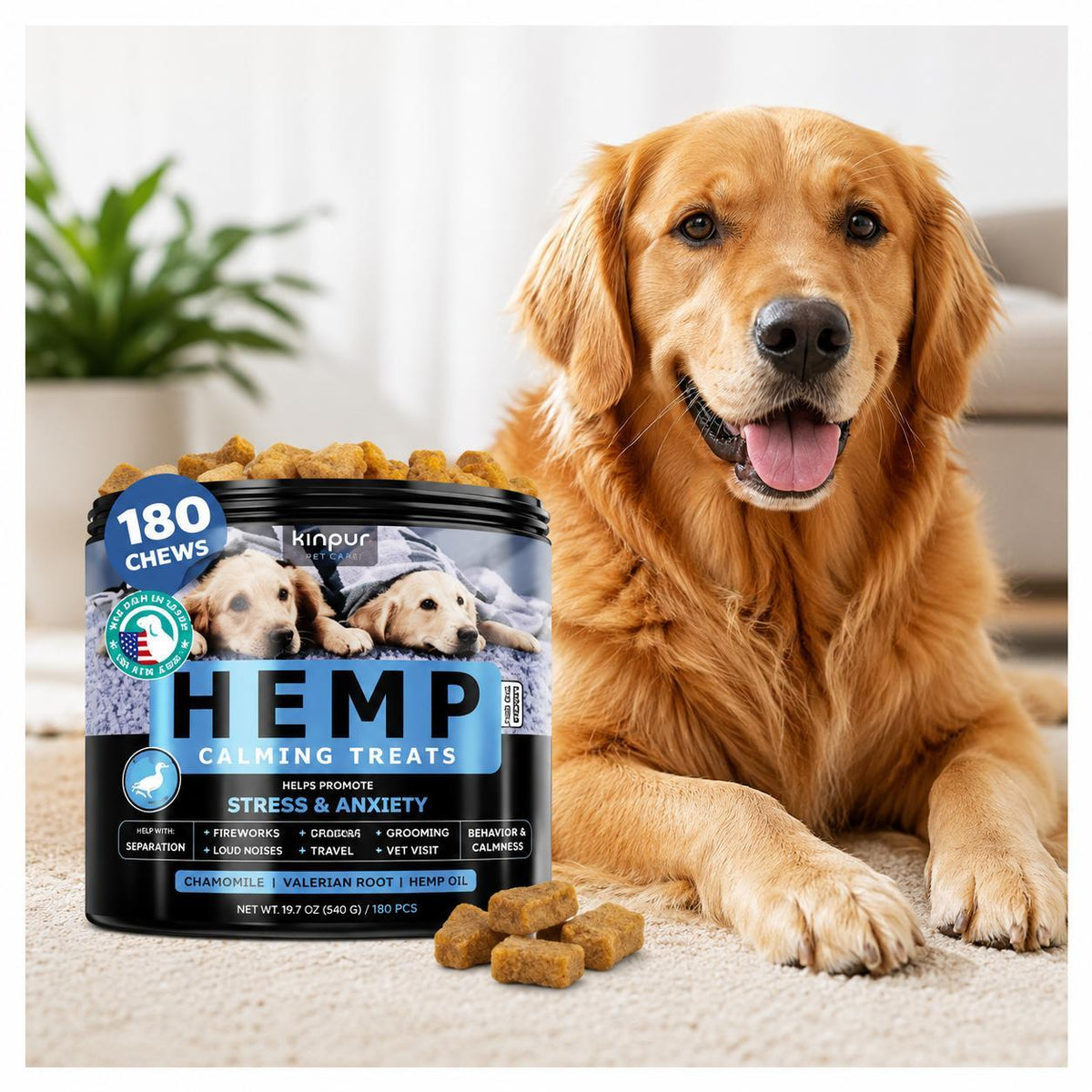 Calming Hemp Chews for Dogs Duck Flavor