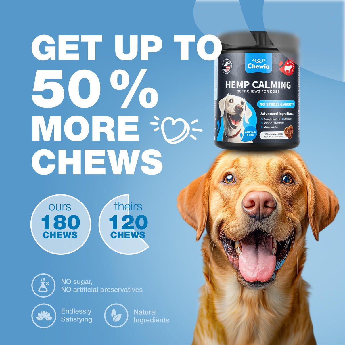 Hemp Calming Chews for Dogs – Anxiety Relief