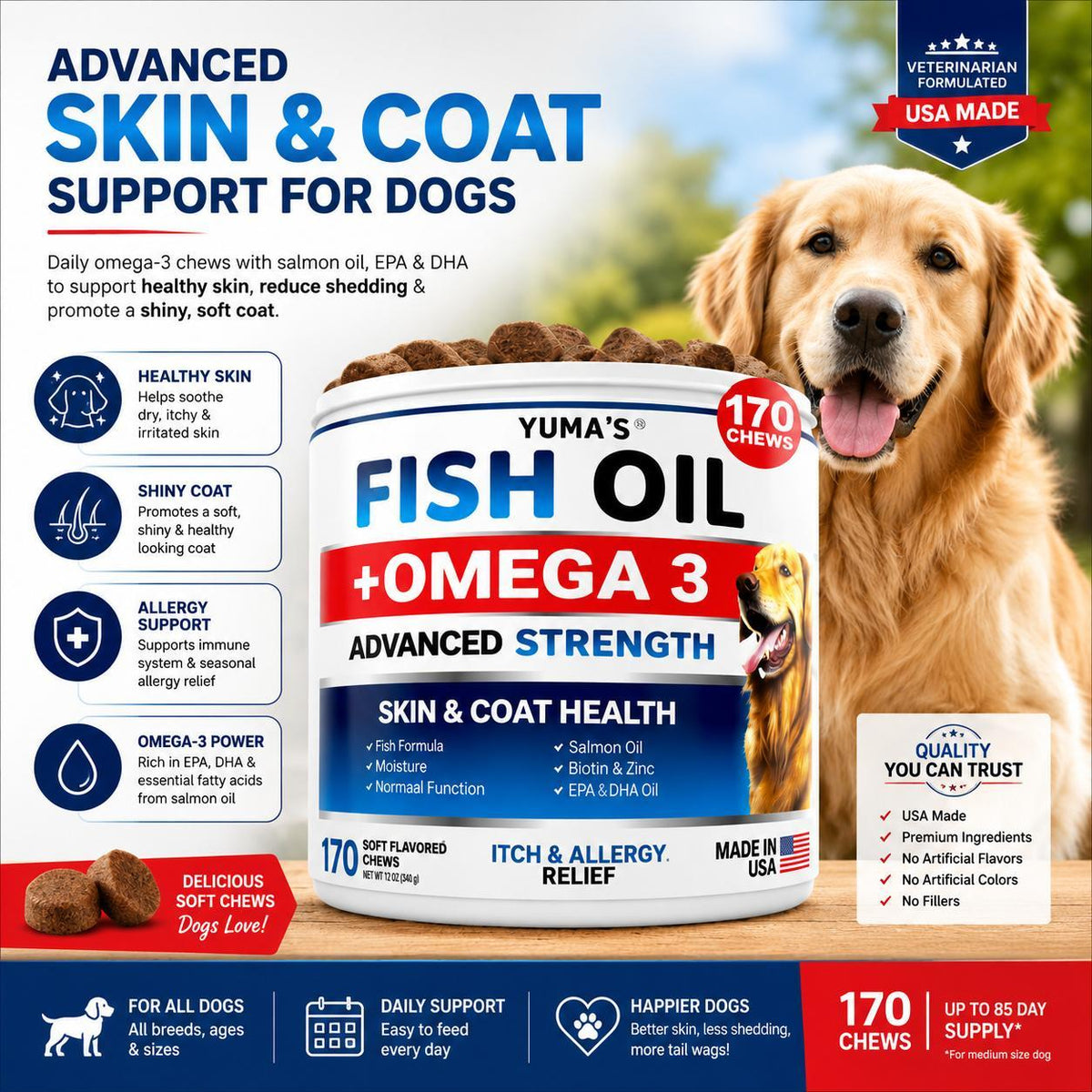 Omega 3 Fish Oil Chews for Dogs