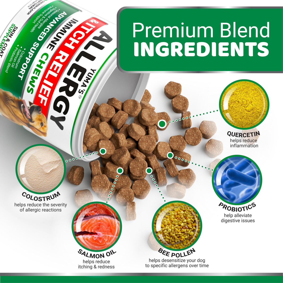 Dog Allergy Relief Chews for Itchy Skin