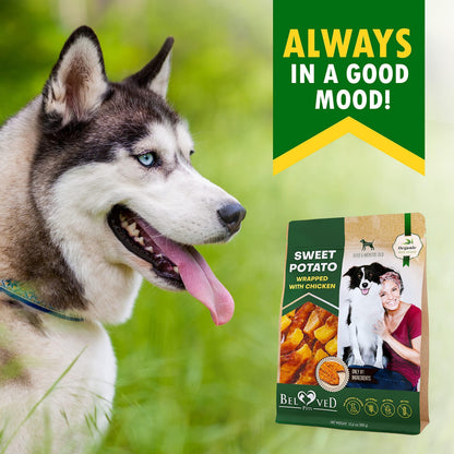 Sweet Potato Chicken Wrapped Dog Chews