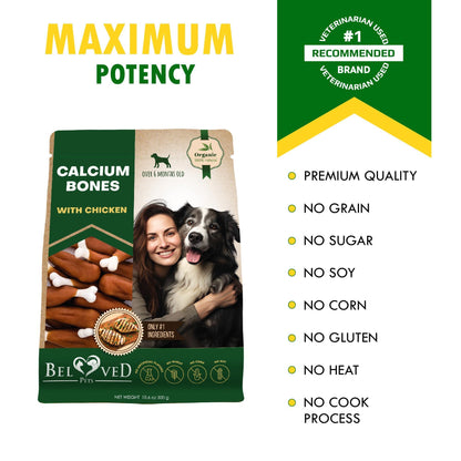 Chicken Wrapped Dog Calcium Bones Rawhide Free Chews