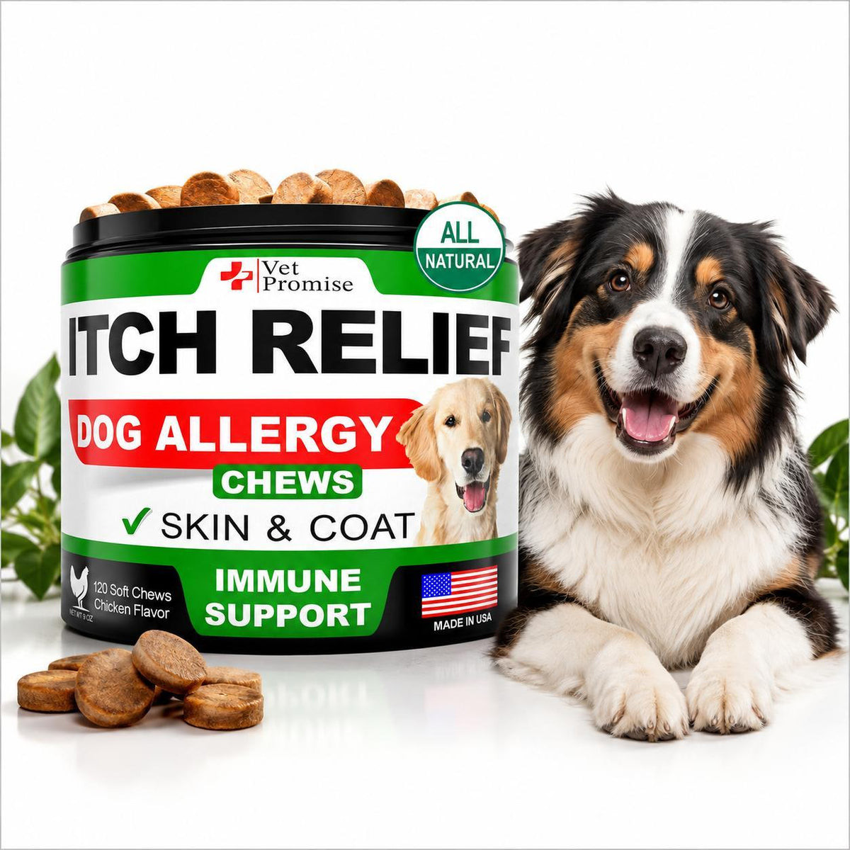 Dog Allergy Chews for Itch Relief