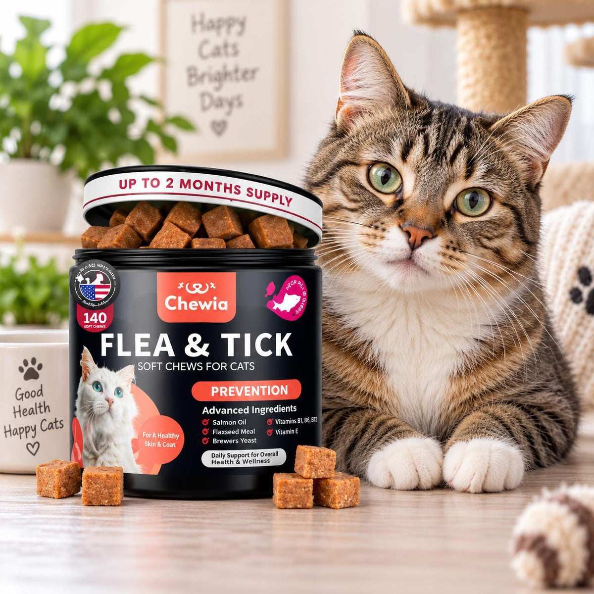 Daily Oral Flea & Tick Chews for Cats