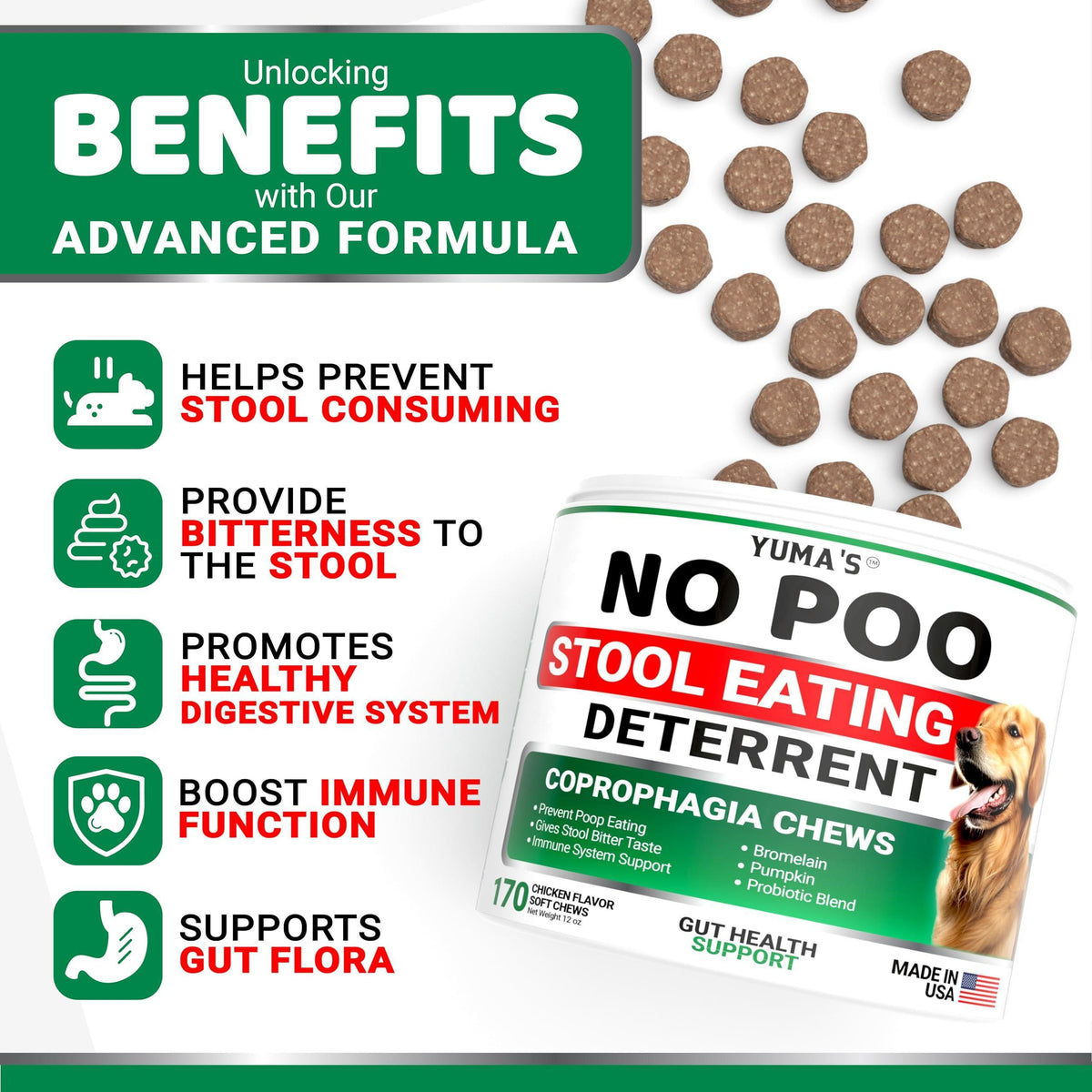 No Poo Chews for Dogs, 170 Ct