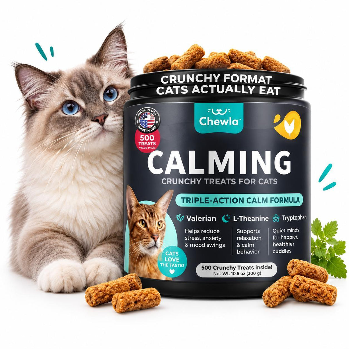 Calming Cat Vitamins & Treats for Anxiety
