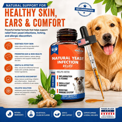 Natural Dog Yeast Infection & Itch Relief Drops