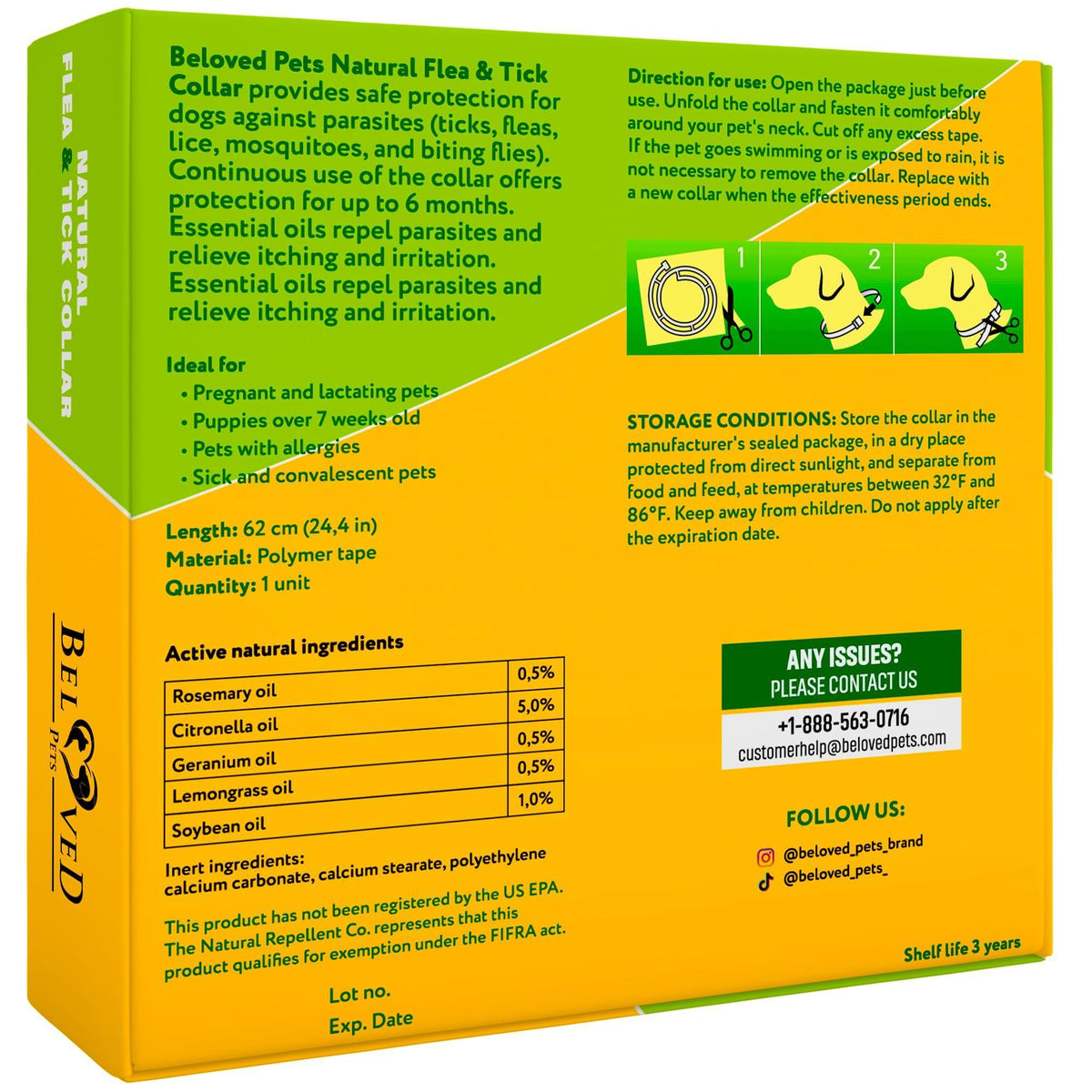 Natural Flea & Tick Collar for Dogs