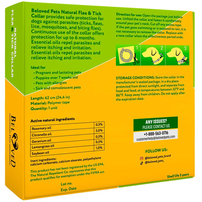 Natural Flea & Tick Collar for Dogs